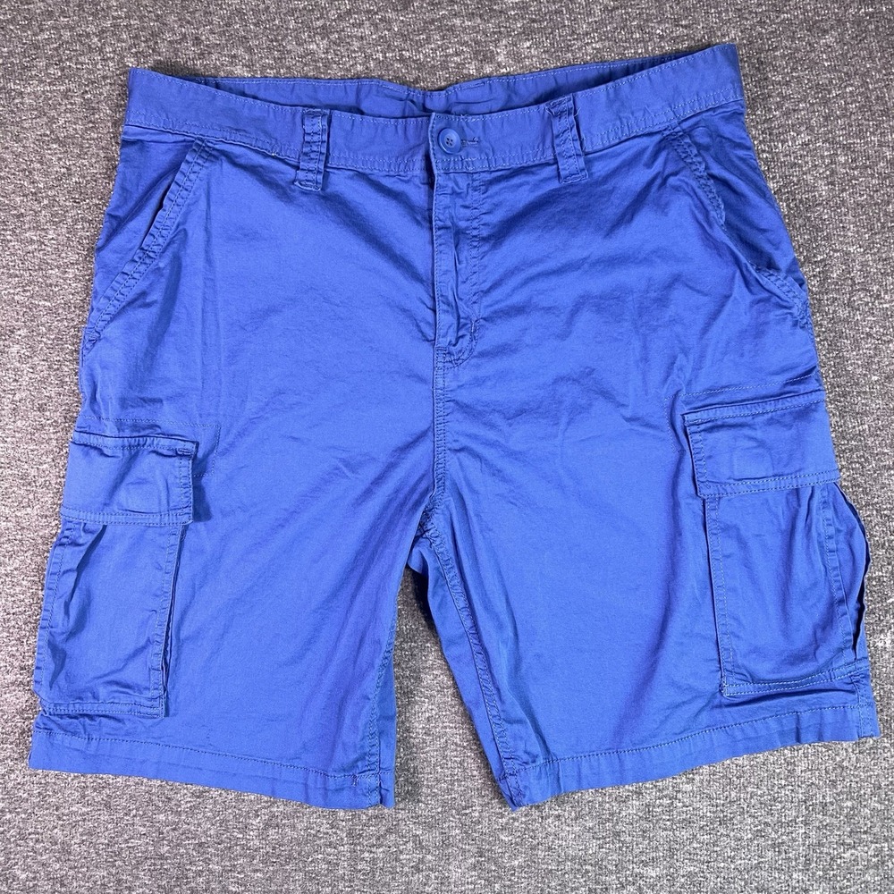 George Cargo Shorts Mens 38 Blue Utility Dress Outdoors Stretch, Fits 38.5x9.5‎